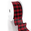 Ribbon Traditions Rustic Black/White Buffalo Plaid Burlap Wired Ribbon 2
