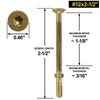 FMhotu #12 x 2-1/2" Trailer Deck Screws, Self-Tapping Sheet Wood