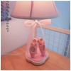 Cozylight Bedside Lamp, Pink Dancing Shoes Design, 14inch Tall Table