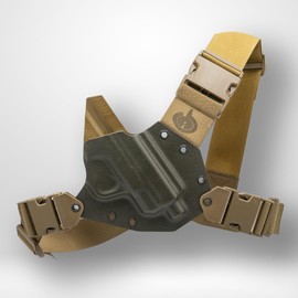 Kenai Chest Holster for a Smith & Wesson - MAS Grey/Coyote (Model - Shield EZ 9mm, Right)