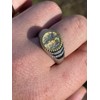 Men's Christian Ring - Solid 925 Sterling Silver & 14k