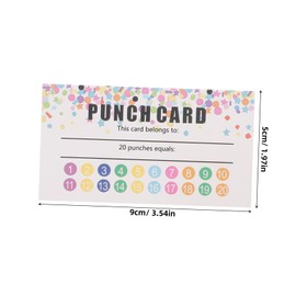 STOBOK Cartoon Punch Cards Pack 50 Sheets Reward Cards for Classroom Incentives