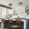CALOKES Boho Semi Flush Mount Ceiling Light, Rattan Style Hand