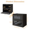 Alpeir Double Layer Large Bread Box for Kitchen Counter, Wooden