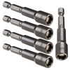 5Pcs 1/4" Hex Shank 8mm x 65mm Magnetic Nut Setter