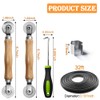 Screen Repair kit, Screen Roller Tool, Steel/Nylon Roller with Bear+10pcs