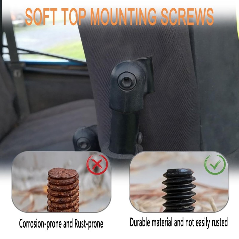 Soft Top Screws for Jeep, Soft Top Mounting Bolts Screws