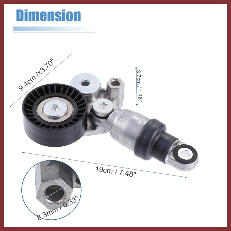 HEROFFIX 1 Pcs Engine Belt Tensioner Pulley Assembly for Mazda