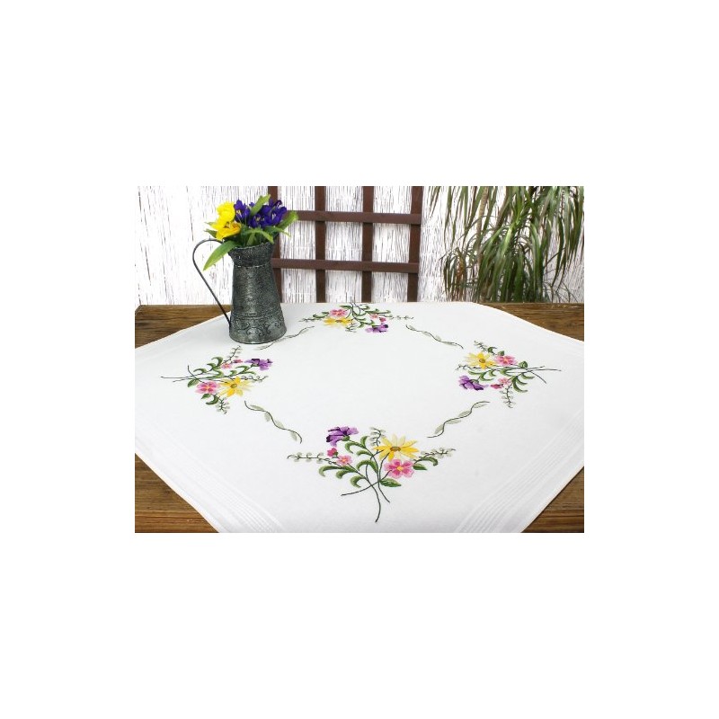 KAMACA Embroidery Kit, Flat Stch, Stem Stitch, Pre-Drawn Cotton, Complete