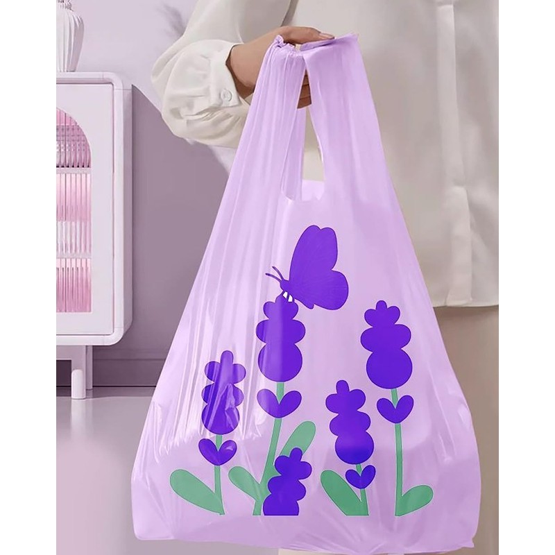50pcs Purple Small Trash Bags 3 Gallon 4 Gallon for