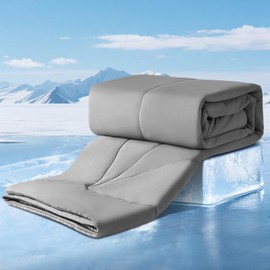 Elegear Revolutionary Cooling Comforter Queen Absorb Body Heat to Keep Cool, Cooling Blanket for Hot Sleepers Japanese Arc-Chill 3.0 Cool Tech Fabric Summer Comforter Hypo-Allergenic Cool Quilt - Gray