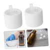 Healvian 20pcs Matte White Plastic Caps for Essential Oil Bottles