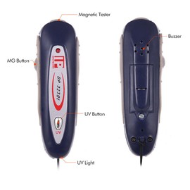 Portable Money Detector, Handheld UV & Magnetic, 2 in 1 Money Checker, Counterfeit Detection Tool for ID Cards, Passports and Currency