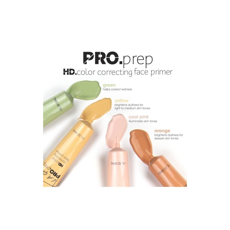 L.A. Girl Pro Prep Correcting Primer, Cool Pink, 1 Fluid