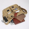 LEBULLBRO Canvas Messenger Bag for Mens Womens Multi-pockets 13 inch