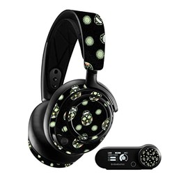 MightySkins Glossy Glitter Skin Compatible with SteelSeries Arctis Nova Pro - Nighttime Skulls | Protective, Durable High-Gloss Glitter Finish | Easy to Apply and Change Styles | Made in The USA