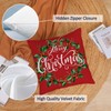 Christmas Pillow Covers 18x18 Set of 4 Velvet Christmas Pillow