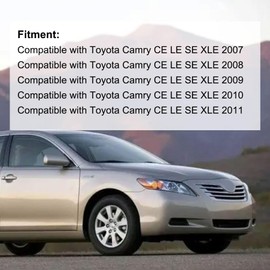 Priprilod Gray Leather Passenger Side Bottom Replacement Seat Cover Compatible with Toyota Camry 2007 2008 2009 2010 2011