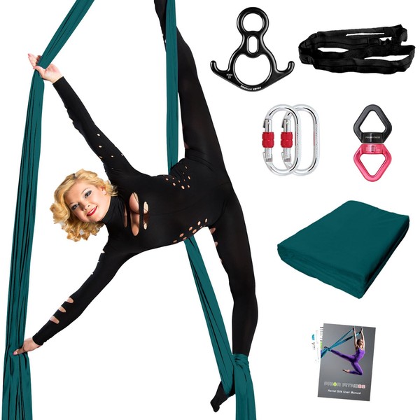 PRIOR FITNESS Aerial Silks Set, Professional Thicker Low Stretch Fabric