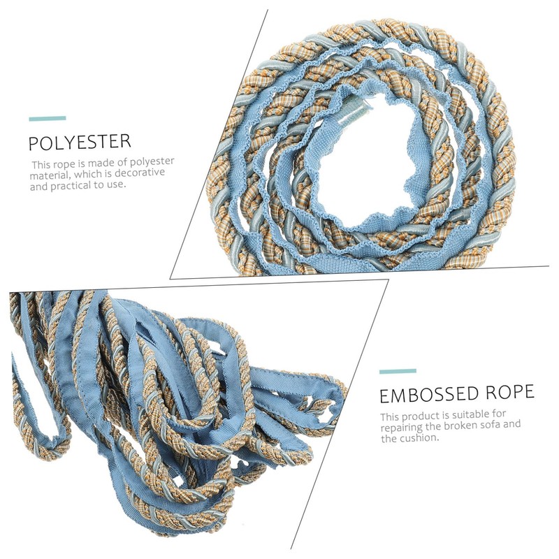 Operitacx Diy Decorative Twisted Cord Rope 4 Braided Satin Polyester