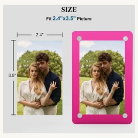 Car Sun Visor Photo Holder, Universal Magnetic Photo Clip, Decorate Your Car Visor Clip with Personality(Pink, 2.4x3.5)