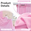 10ftx12ft Wrinkle Free Pink Backdrop Curtain, 2 Panels 12FT Height