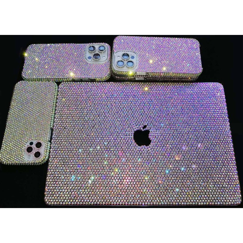 Teazgopx Bling Rhinestone Case for MacBook Pro 16 inch 2024