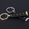 Premium Car Key Holder with Number Plate & Key Case Keychain Automotive Accessory Gold