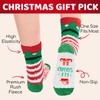 HAPPYPOP Fuzzy Christmas Socks for Women Men - Elf Socks