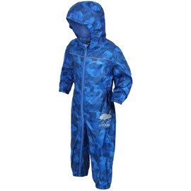 Regatta Kids puddle suit - all in one waterproof for kids - Breathable and rain proof hooded outdoor warm Puddlesuit - reflective trim and taped Seams - playsuit For Boys and Girls