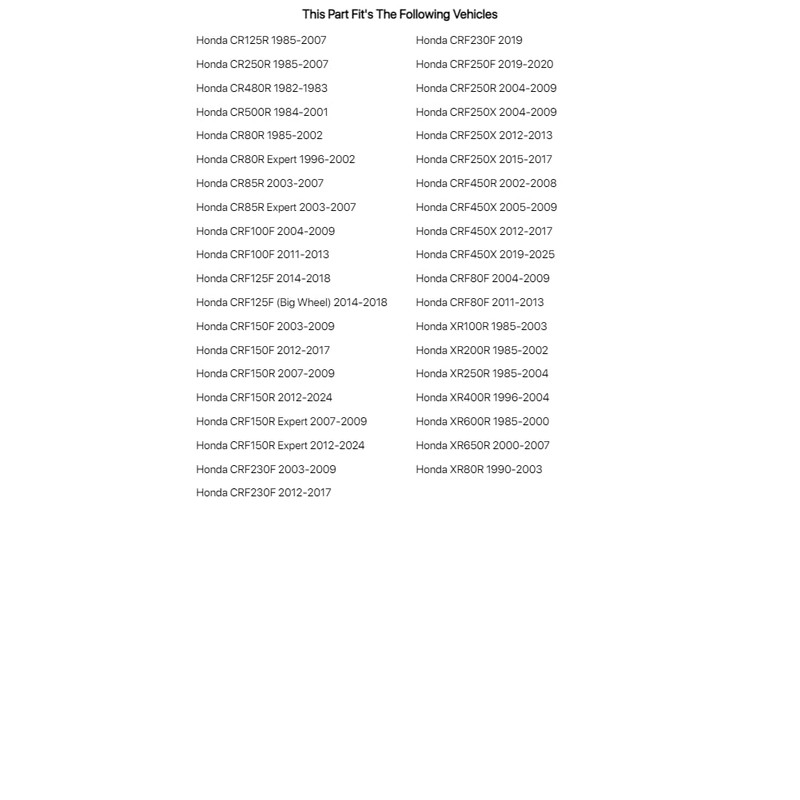 Tusk Engine Kill Switch for Honda CRF150R 2007-2009,2012-2023