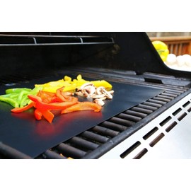 BBQ Grill Mat Set of 4 -Non Stick Oven Liners Teflon Cooking Mats - Perfect for Baking on Gas, Charcoal, Oven and Electric Grills - Reusable, Durable, Heat Resistant Barbecue Sheets For Grilling Meat