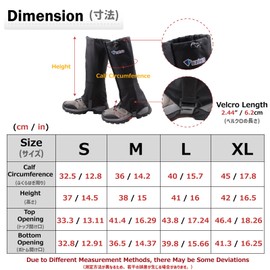 Azarxis Gator, Waterproof, Mountain Climbing Spats, Long Gaiter, Lightweight, Mud Flap, Sandproof, Lightweight, Breathable, Rain, Snow, Bad Weather Outdoors, Leg Cover, Men's, Women's, Women's, Women's, Women's,