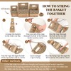 Cinnvoice Set of 3 Wicker Wall Magazine Basket, Magazine Holder
