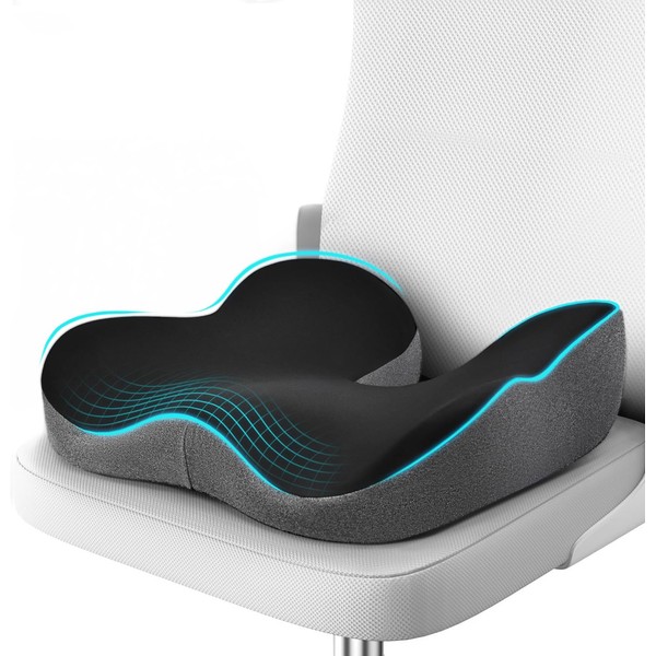 anzhixiu Wheelchair Seat Cushion, Deep U Relieve Sciatica, Back, Coccyx,