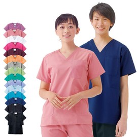 Nursery Nurse Scrubs, Medical, Nursing, White Coat, Women's, Men's - blk