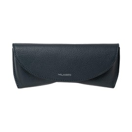 Milagro SL-SH-263 Miragro Shrink Leather Negative Case (Glasses Case, Sunglasses Case, Men's, Women's, Portable, Storage, Leather, Gift, Present, Father's Day), navy