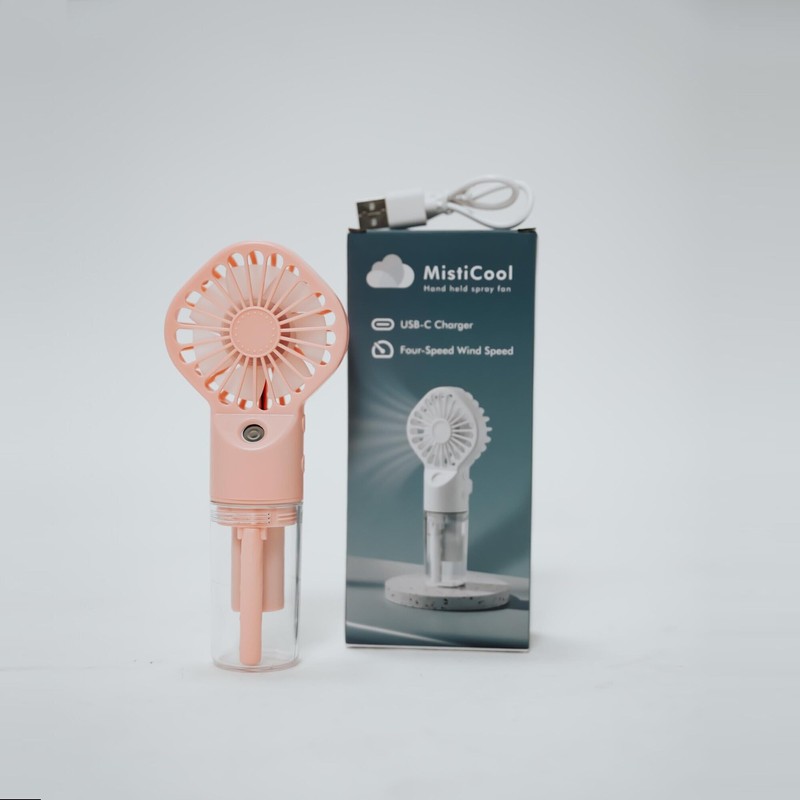 MistiCool Handheld Misting Fan, 2 in1 Spray Fan, USBC Rechargeable