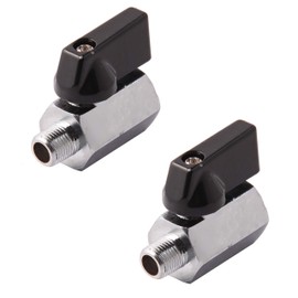 Metaland 1/8" Brass Mini Ball Valve NPT Female x Male Shut-Off Valve (Pack of 2)