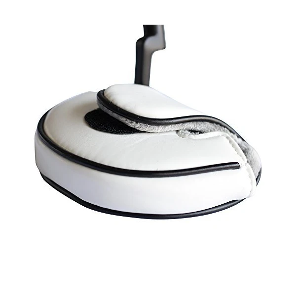 PGC Small Size White Leather Style Mallet Putter Headcover Pu