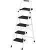 SEGAWE 5 Step Ladder with Tool Tray Folding Step Stool