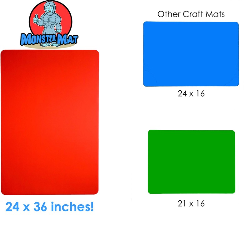 MonsterMat 36x24 Inch Extra Large Silicone Table Protector Craft Mat