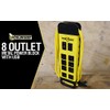 Yellow Jacket - Tira protectora de sobretensión de metal, 8-Outlet