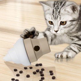 Dog Enrichment Toys Silicone Ice Cream Shape Lightweight Resistant Interactive Treat Dispensing Dog Puzzle Toy Dental Cleaning and Gum Massaging Reduces Destructive Behavior Increases Exercise