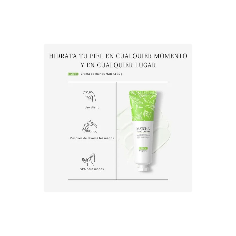 Mzhl Fy Matcha Crema De Manos Hidratante 30g Portátil 1pc
