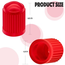 MEAJOO 50PCS Tire Valve Stem Caps, Corrosion Resistant, with O Rubber Ring, Airtight Seal Heavy Duty Dustproof Tire Valve Stem Covers for Cars, SUV, Trucks, Bikes, Motorcycles, Bicycles(Red)