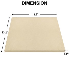 13.2" Square Pizza Stone Replacement for Ooni Koda, Karu & Fyra 12, Ooni 3 Pizza Oven, Big Horn Oven, Cordierite Baking Pizza Stone for Ooni Pizza Stone Accessories, Most Grill & Oven,for Bread &Pizza