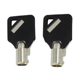 Homak HMC Gun Cabinet Safe Keys Cut to Your Code, 2 HMC Keys with Black Covers, Fits Homak Protex Gun Wall Safes (HMC Keys HOMAK Keys)