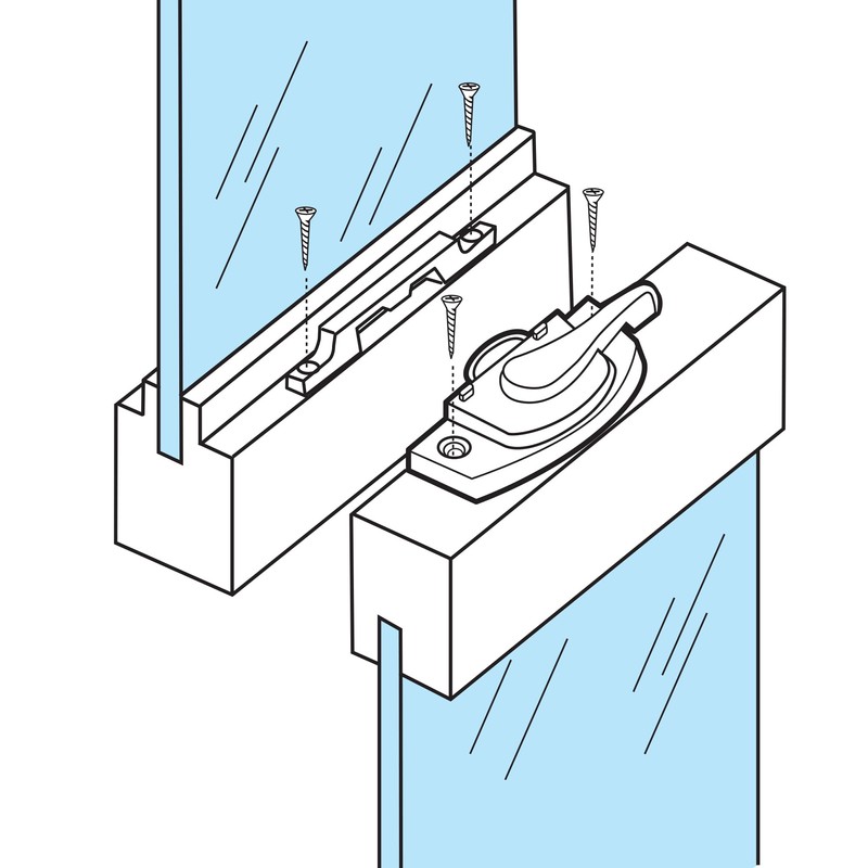 Prime-Line F 2588 Sash Lock, 2-1/16 In. Hole Centers, Fits