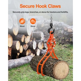 JY PERFORMANCE Timber Claw Hook, 28 inch 4 Claw Log Grapple Logging Tongs with 31" Max Opening, 2500LB Capacity for Tractors ATV Trucks Forklifts
